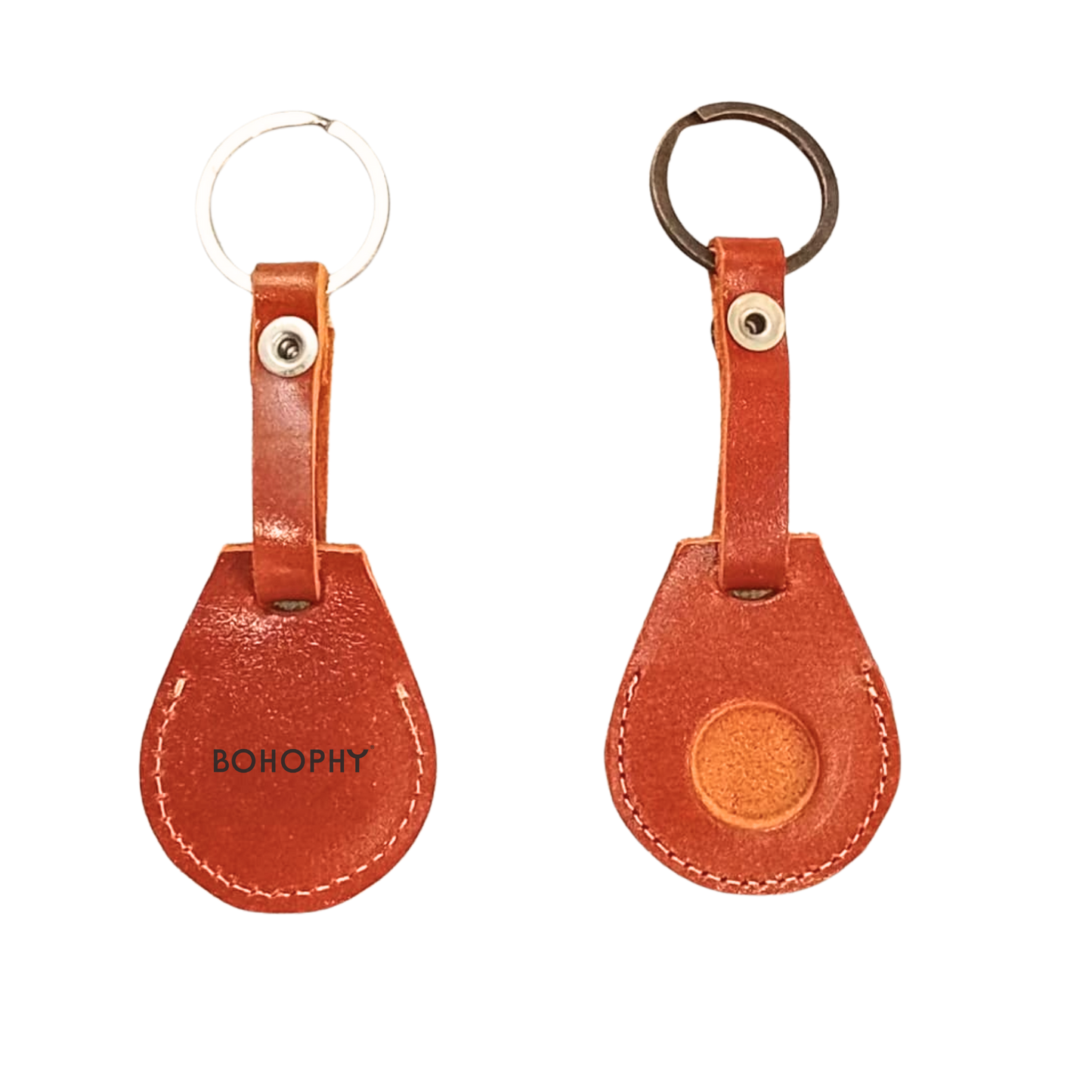 Leather AirTag case handmade in Mexico