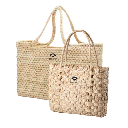 CUSTOM STRAW SHOPPERS