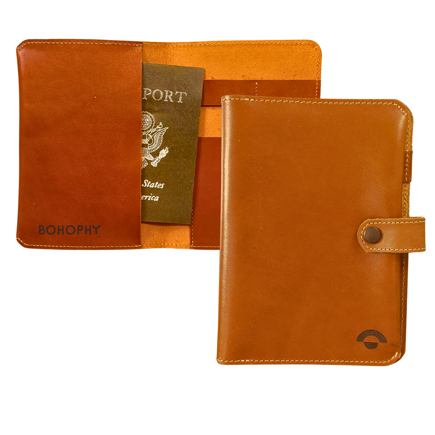 Leather travel folio handmade in Mexico