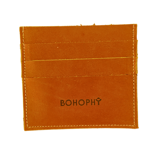 Leather card holder handmade in Mexico