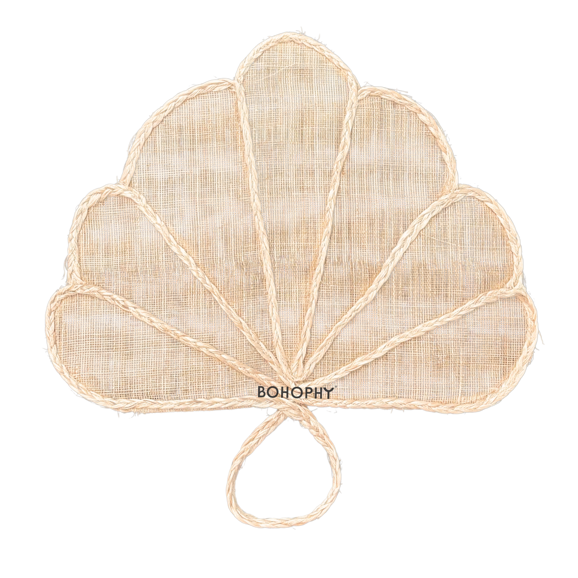 Shelly banana fiber hand fan handcrafted in Philippines