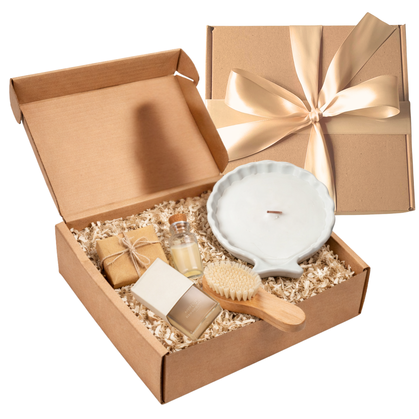 Spa gift set with candle and accessories