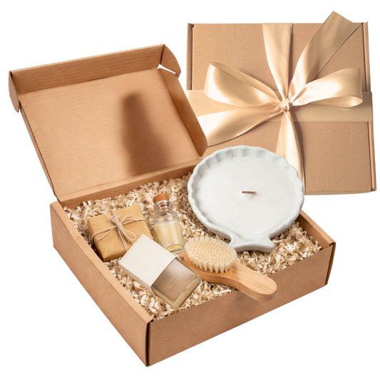 Spa gift set with candle and accessories