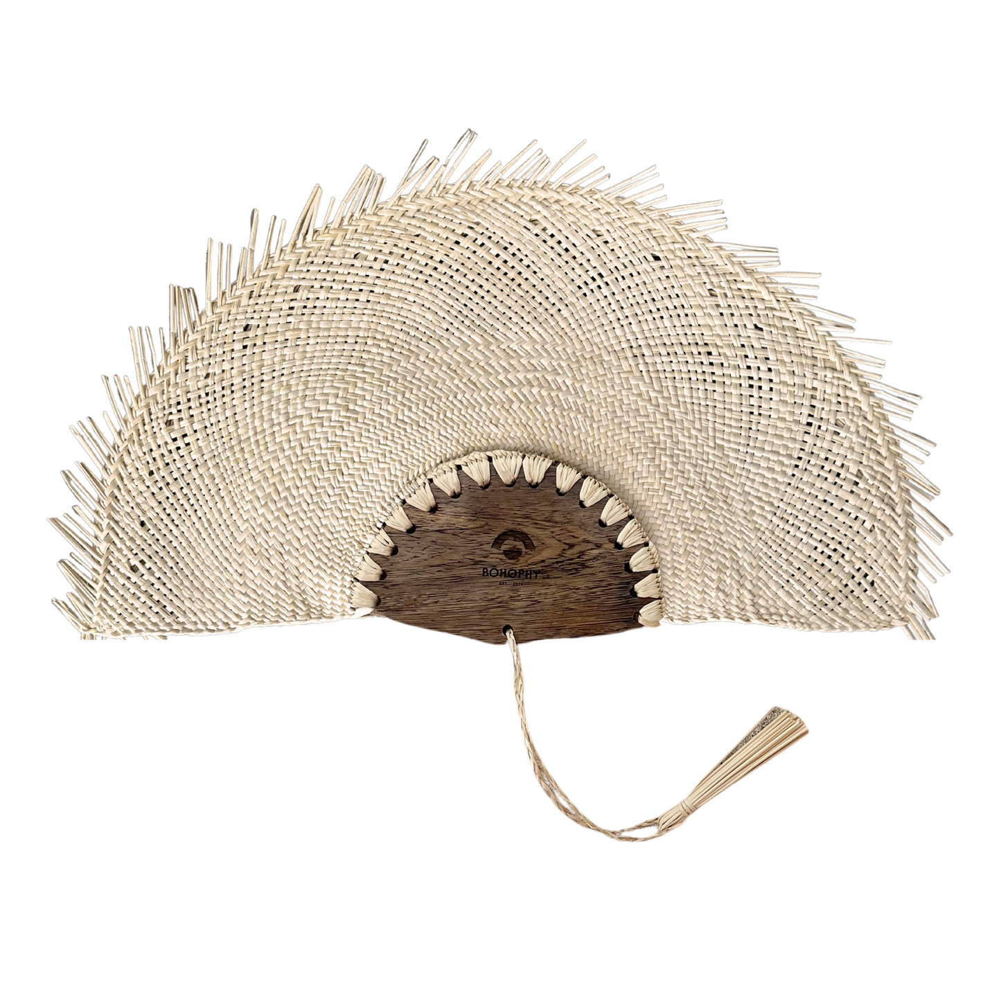 BOHOPHY Straw Palm Hand Held Fan - Handmade Abanico De Mano Woven Hand ...